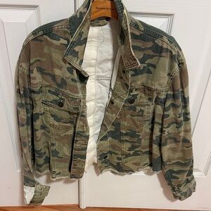 Free People Camouflage Jacket